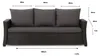 Cuscino per panchina da giardino 180x60x7 Grigio scuro, Anteprima dell’immagine prodotto 8