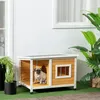 Cuccia per cani PawHut, legno di abete, casetta per animali Anteprima dell’immagine prodotto 2