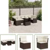 The Living Store 8-tlg. Garten-Sofagarnitur mit Kissen Produktbild-Vorschau 1