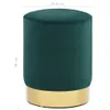 vidaXL Hocker Dunkelgrün und Golden Samt 28 x 36 cm Produktbild-Vorschau 5