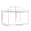 vidaXL Partyzelt Faltbar Pop-Up Schwarz 410x279x315 cm Produktbild-Vorschau 7