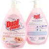 Two bottles of pink dish soap with pumps, one in front of the other, against a white background. Produktbild-Vorschau
