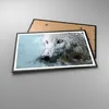 Gerahmtes Poster - Schwarzer Rahmen - Weiß Der Wolf Bild - Produktbild-Vorschau 3