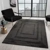 Teppich Wohnzimmer Schlafzimmer Modern Hoch&Tief Bordüre Produktbild-Vorschau 3