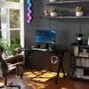XINZI LED Gaming Tisch 120cm Schwarz, Carbon Tischplatte, Produktbild-Vorschau 11