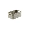 A single beige storage basket with handles, shown from a slight diagonal angle on a white background. Anteprima dell’immagine prodotto