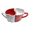 Gadget Master Romantic Mugs Red-White, 2 x herzförmige Produktbild-Vorschau 2