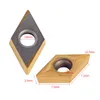 Two diamond-shaped carbide inserts with a hole in the center, with dimensions indicated by measurement lines and text. Náhľad obrázku produktu
