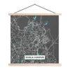 MuchoWow® Textilposter Kuala Lumpur - Stadtplan - Karte - Produktbild-Vorschau 1