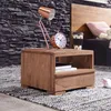 FineBuy Nachttisch Akazie Massivholz Schublade & Ablagefach Produktbild-Vorschau 1