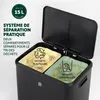 eluno Poubelle, poubelle à pédale - 2 compartiments de 15 Voir les images du produit 3