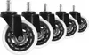 A set of five office chair casters lined up diagonally against a white background. Náhled obrázku produktu