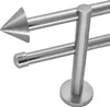 Gardinenstange mit Wandhalterung I Metall Edelstahl Look Produktbild-Vorschau 1