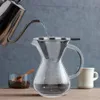 400ml Glas Hand Drip Kaffeemaschine Filterkanne mit Skala Produktbild-Vorschau 5