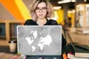 MuchoWow® Laptop Aufkleber Sticker Cover Runde und weiße Produktbild-Vorschau 5