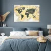 MuchoWow® Poster Weltkarte - Zeitung - Gold 120x80 cm - Produktbild-Vorschau 4