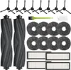 A collection of robot vacuum cleaner accessories laid out on a white background. Produktbild-Vorschau