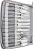 A set of cutlery neatly organized in a gray fabric case. Anteprima dell’immagine prodotto