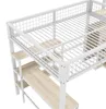 Hoogslaper 140 x 200 cm met bureau, inbouwkast en planken, Productafbeelding-voorbeeld 12