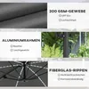 Outsunny Alu Ampelschirm LED Solar Ø300 cm höhenverstellbar Produktbild-Vorschau 8