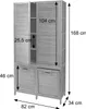 Bambus Badezimmerschrank HWC-N83, Regal Badregal Badschrank Produktbild-Vorschau 7