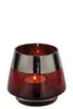 FINK Teelichthalter Jona - rot - H. 9cm x B. 10cm x D. 11cm Produktbild-Vorschau 1