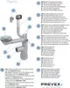 PREVEX Flexloc Siphon, platzsparend, universal, für die Produktbild-Vorschau 3