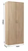 A tall, narrow wardrobe with two doors, shown against a white background with dimensions indicated by text and lines. Náhled obrázku produktu