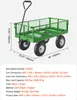 SucceBuy oceľový záhradný vozík, nosnosť 900 lbs, vozík pre Náhľad obrázku produktu 7