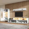 Merax Hochglanz TV Wohnwand Set 3-teilig mit Produktbild-Vorschau 4