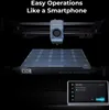 A 3D printer with its print bed and nozzle are shown, along with a close-up of its touchscreen interface displaying self-check options. Produktbild-Vorschau