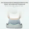 A person sitting on a cushion, viewed from the back. Produktbild-Vorschau