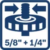 A graphic illustrating a screw mechanism with arrows indicating compression and measurements. Anteprima dell’immagine prodotto