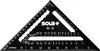 A black carpenter's square with markings and measurements. Voir les images du produit