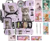 Katze Schulranzen Ergonomisch 18-teilig schulrazen set Produktbild-Vorschau 1