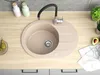 Granitspüle - Spülbecken - Küchenspüle - 58 x 42 cm - Beige Produktbild-Vorschau 4