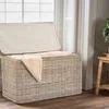 KRINES HOME Rattan Wäschekorb Wäschetruhe Sitz gepolstert Produktbild-Vorschau 2