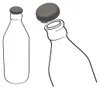 Tappo per bottiglia "tappo a " grigio Anteprima dell’immagine prodotto 2