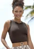 LASCANA Crop-Top camelfarben + braun Größe 36/38 Produktbild-Vorschau 3