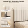 Lit rembourré 140 x 190 cm, sommier avec tête de lit Voir les images du produit 3