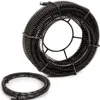 A coiled drain cleaning snake and a smaller coiled snake in front of it, both on a white background. Produktbild-Vorschau