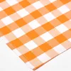 HOMESCAPES Orange karierte Stoffservietten aus Baumwolle im Produktbild-Vorschau 4