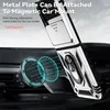 A phone case is shown attached to a magnetic car mount inside a car. Produktbild-Vorschau