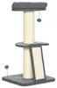 Arbre à chat PawHut 92 cm avec planche à griffer, gris Voir les images du produit 1