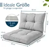 Beautissu Lounge Kissen Set Outdoor Hellgrau XLuna, Produktbild-Vorschau 3