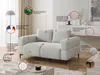 Cardea - Moderne Polstergarnitur 3+2+1 in Bubble-Optik aus Produktbild-Vorschau 10