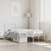 Bettgestell mit Kopf- und Fußteil Metall Weiß 120x190 cm Produktbild-Vorschau 2