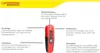 A product information graphic showing a gas level checker with feature callouts. Produktbild-Vorschau