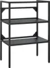 vidaXL Telaio per lavabo da bagno nero 59x38x83 cm in ferro Anteprima dell’immagine prodotto 1