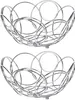 Obstschale Excellent Houseware, verchromter Stahl, 26,5x13 Produktbild-Vorschau 2